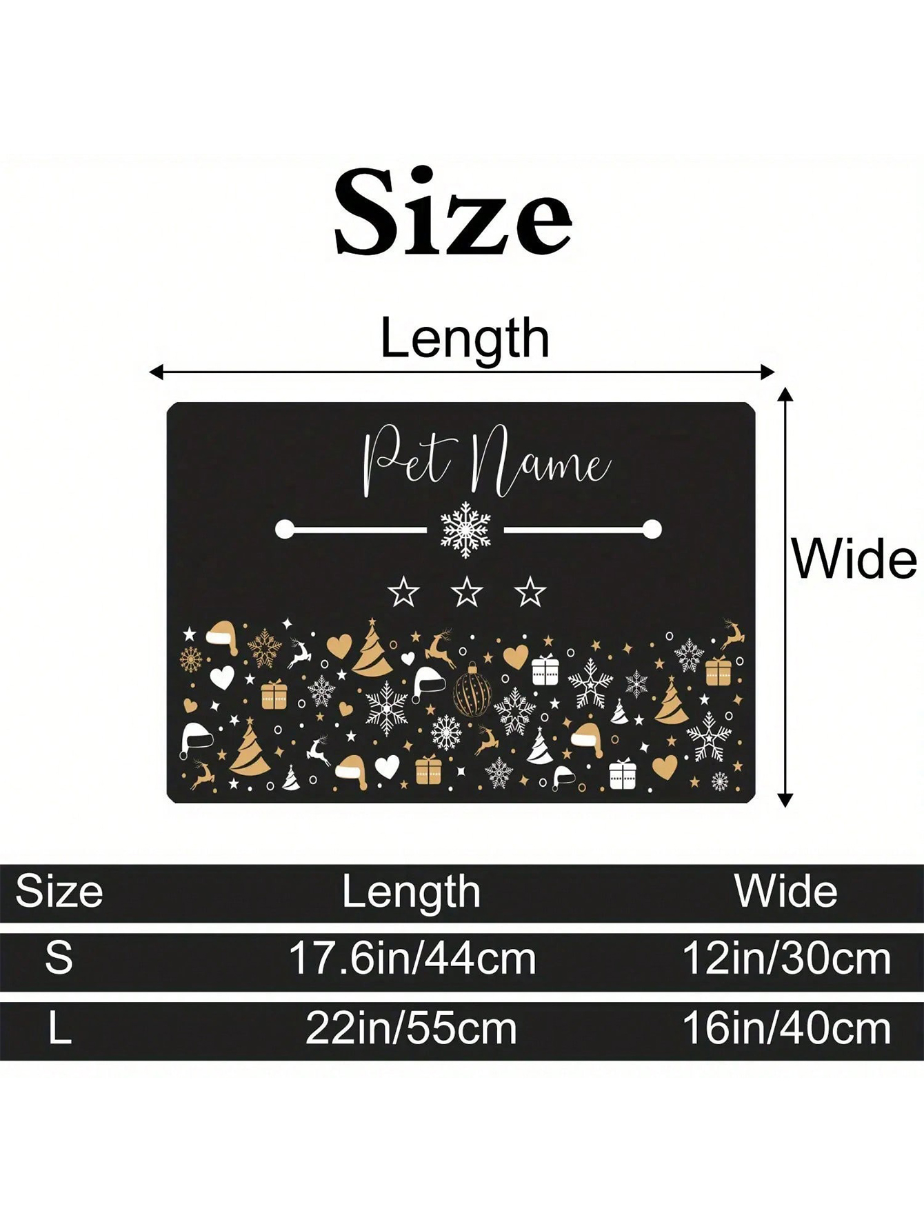 Customized Christmas Pet Feeding Mat